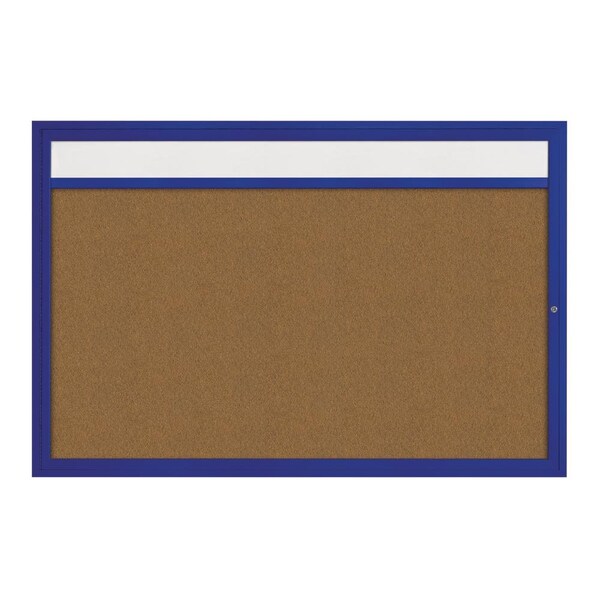 Hinge-less Radius Corkboard, 36"x36", Black Alum Frame/Burgundy